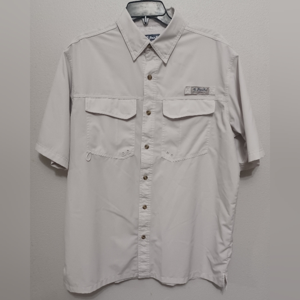 Bimini Bay Outfitters LTD Fishing Button Shirt Men Medium Vented UPF 40